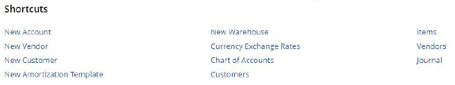 netsuite shortcuts